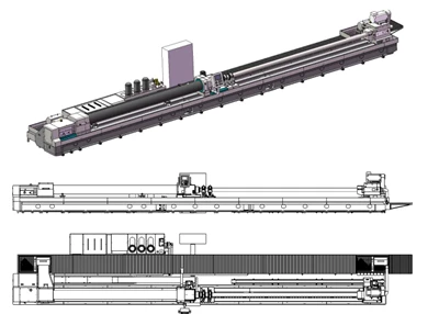 TSK2120A×2000mm Deep Hole Drilling And Boring Machine 2000mm Max Processing Depth